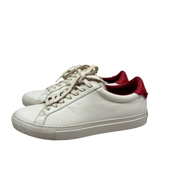 Givenchy Urban Knots Leather Sneakers Size EUR 39.5 White Red Heel Tab Designer - Picture 4 of 9